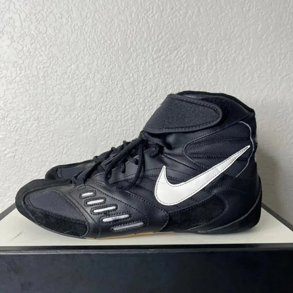 Nike Speedsweep V 309147-012‎ Wrestling Shoes Black Leather Lace up Mens 11.5 US